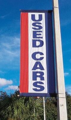 Auto Dealers Message Flags Drapes Sign Banners Double Sided