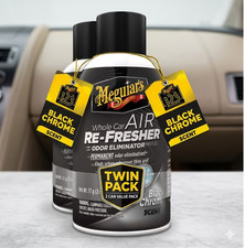 2 Pk Meguiars G181302 Whole Car Air Re-fresher Odor Eliminator Mist Black