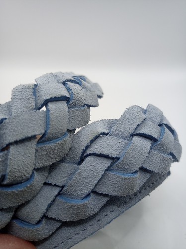 Babyblauer Wildledergürtel mit einfarbiger silberfarbener Schnalle Jeans 40"-42" - Bild 3 von 22