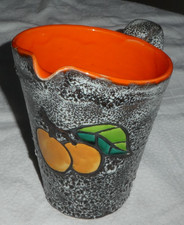 Lunetta Vallauris Ancien Pichet Rétro Vintage décor de fruits orange