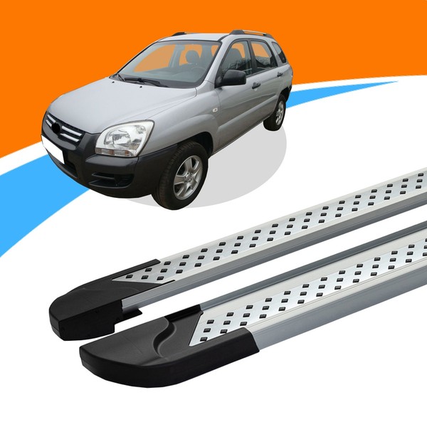 Trittbretter Passend FüR Kia Sportage Ab Baujahr 09/2004-12/2010 Viso Silber Mit-image