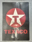 VINTAGE TEXACO GASOLINE METAL SIGN GAS METAL SERVICE STATION PUMP PLATE AD