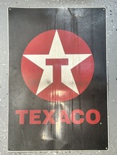 Vintage Texaco Gasoline Metal Sign Gas Metal Service Station Pump Plate Ad