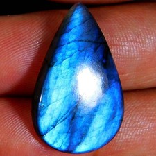 Venta al por mayor 17,70 quilates. Piedra preciosa natural prodigiosa pera labradorita azul cabujón
