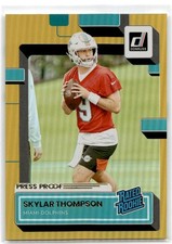 2022 Donruss #375 Skylar Thompson Premium Press Proof Miami Dolphins