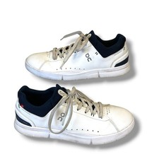 On Cloud The Roger Advantage White And Navy Blue Shoes Sneakers Men's Size 12