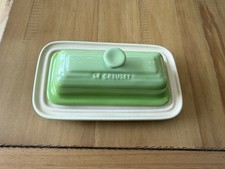 Le Creuset Stoneware Covered Butter Dish Green 1/4 Lb 7-3/4&rdquo;
