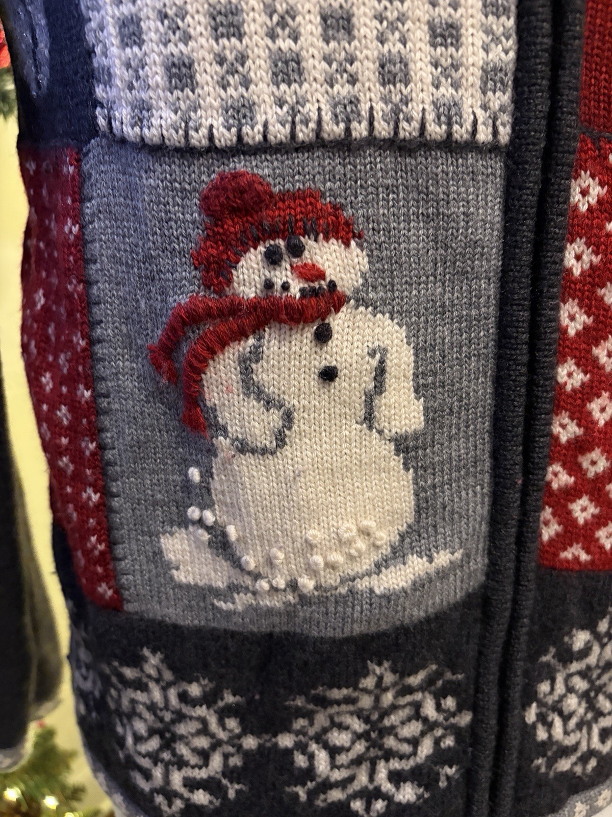 Vintage Petite Sophisticate Patchwork Sweater Jac… - image 3