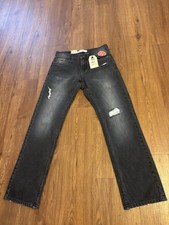 Levi's Boys Black 511 Slim Fit Distressed Denim Jeans Size Reg 14 27x27 NWT