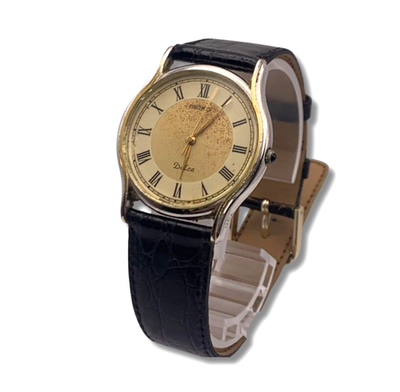 Vintage Seiko Dolce 7741-6030 32mm Gold Dial Quartz Roman Watch