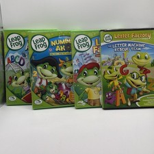 LeapFrog Learning DVD Lot Letter Factory ABCs Letter Machine Number Ahoy4 Discs