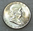 1950 P Franklin Half Dollar Choice BU FBL Frosty Bright Luster in saflip #W286