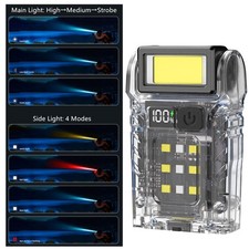 Magnetic Mini Rechargeable Torch COB Warning Light Camping Tactical Flashlight