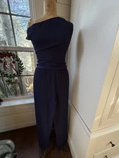 Navy Blue Off The Shoulder Two Piece Set Women’s Size Small