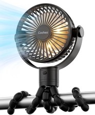 Stroller Fan Recharable Battery Powered Portable Fans, Head Detachable