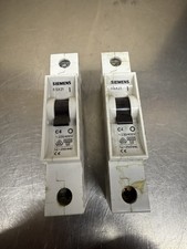Lot Of 2 Siemens 5SX21 C4 Circuit Breaker 1 Pole 4 Amp 277 Volt AC Max