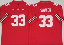 Ohio State Buckeyes 33 Jack Sawyer Red Stitched Jersey