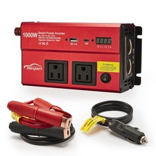 V 750W Car Inverter 1000W Peak 110V AC Dual Outlets USB Modified Sine