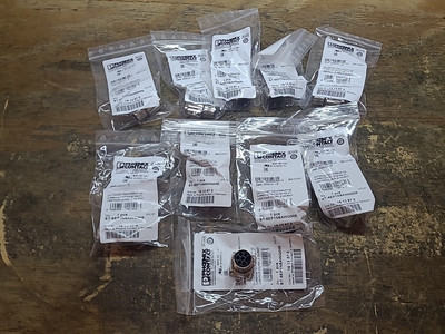 (10 PCS.) PHEONIX CONTACT CONNECTORS..ST-6EP1N8AWQ00S...600V..6AMP..LOT OF 10.!!