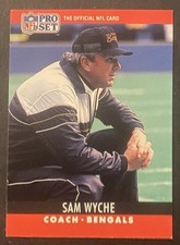 1990 Pro Set Sam Wyche Cincinnati Bengals #68
