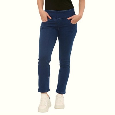 Damen Elastische Taille Jeans Bauch Kontrolle Stretch Damen Denim Jeggings 8-24