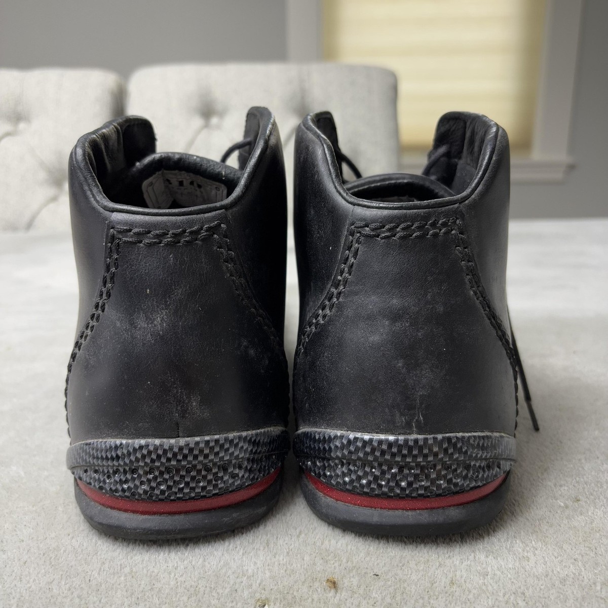 310 Motoring Wayne Shoes Mens Size 10.5 Black Leather High Top