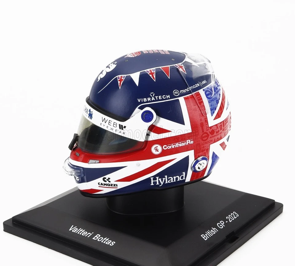 MODELLISMO F1 STATICO SPARK CASCO ALFA ROMEO BOTTAS BRITISH GP 2023 1/5 - Immagine 3 di 4