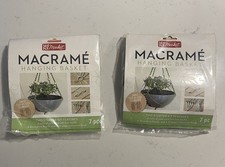 2 Make Market Macrame Hanging Basket Green Jute 7 Piece Starter Kit New