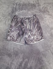 Quiksilver Men  s Sz XL Swim Trunks Gray Graphic Floral Ca16-13