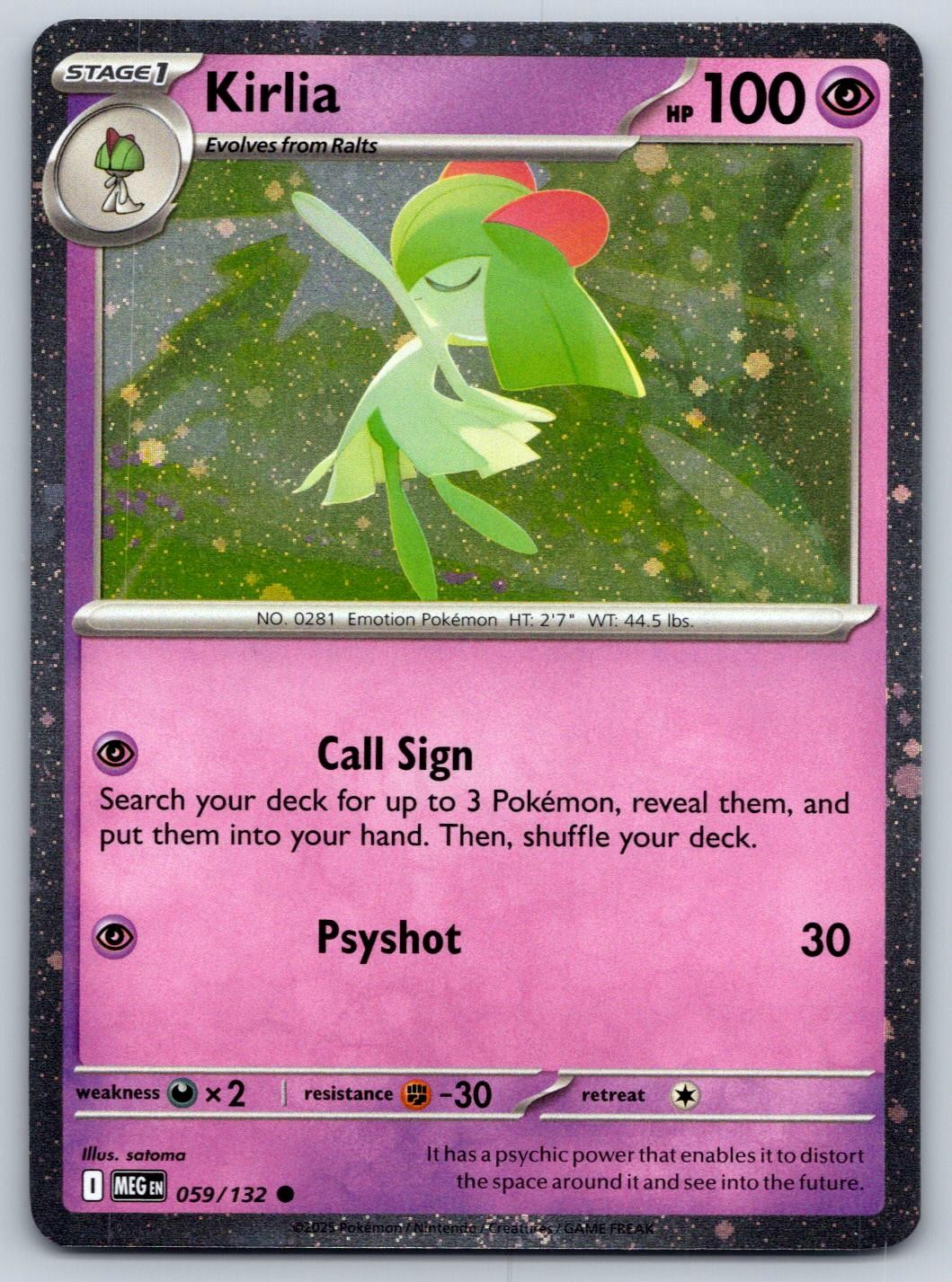 Kirlia (Cosmos Holo) Miscellaneous Cards & Products 059/132 Pokemon Card NM