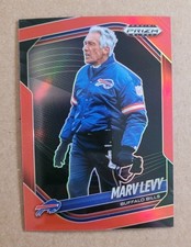 MARV LEVY 2025 PANINI PRIZM BLACK FOOTBALL Red BILLS /299