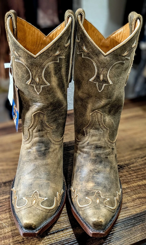 Old Gringo Perfect Overlay 牛仔靴。 复古饰面,Snip,7.5 二手状况完好,全皮革 — 第 4/4 张图片