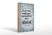 Holzschild Spruch 20X30 Cm Frech BöSe Ungezogen Aber HüBsch Schild Wooden Sign