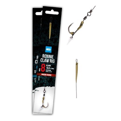 Nash Ronnie Claw Rig Barbed 1Stk. Karpfenrig Pop-Up Rig 