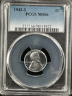 1943-S  1C  Lincoln Wheat One Cent  PCGS MS66  58318922