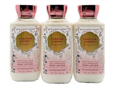 NEW Bath Body Works Lot of 3 Bottles Forever Cherry Blossom Body Lotion 8 oz