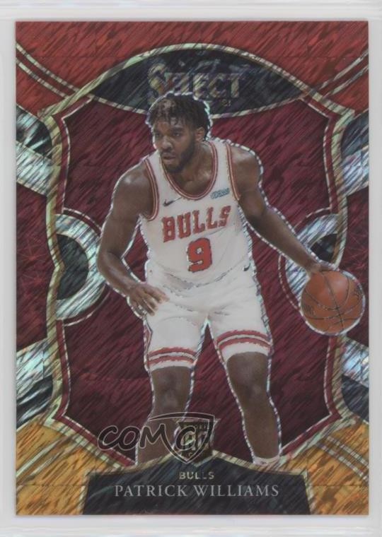 2020 Select Concourse Red White Orange Shimmer Prizm Patrick Williams #64 0ks3