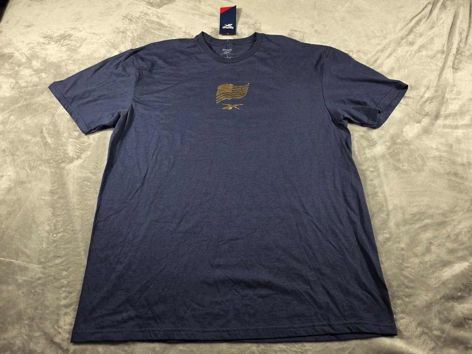NWT Reebok Men's Large Medal State of Mind T-Shirt Navy Blue S/S TEAM USA thumbnail 5
