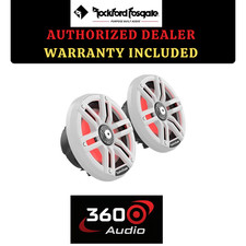 Rockford Fosgate M2-65 M2 Series 6-1/2" White Color-Optix  Marine Speakers