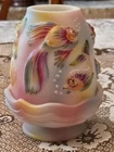 Fenton Tealight Tie Dye Angel Fish Candle Holder HP By JK Spindler #19/32