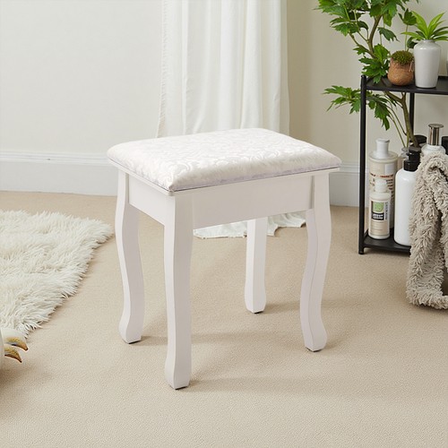Dressing Table Stool Makeup Bench Chair Soft Padded Cushion Seat Vanity Chair UK - Picture 5 of 14