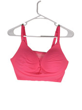 Pink Victoria Secret Womens Wireless Push Up Bra Adjustable Strap Size L Pink