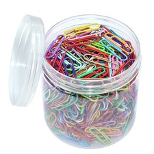 500pcs Coloured Paper Clips with Plastic Box of Paper Clips for Office Statio...