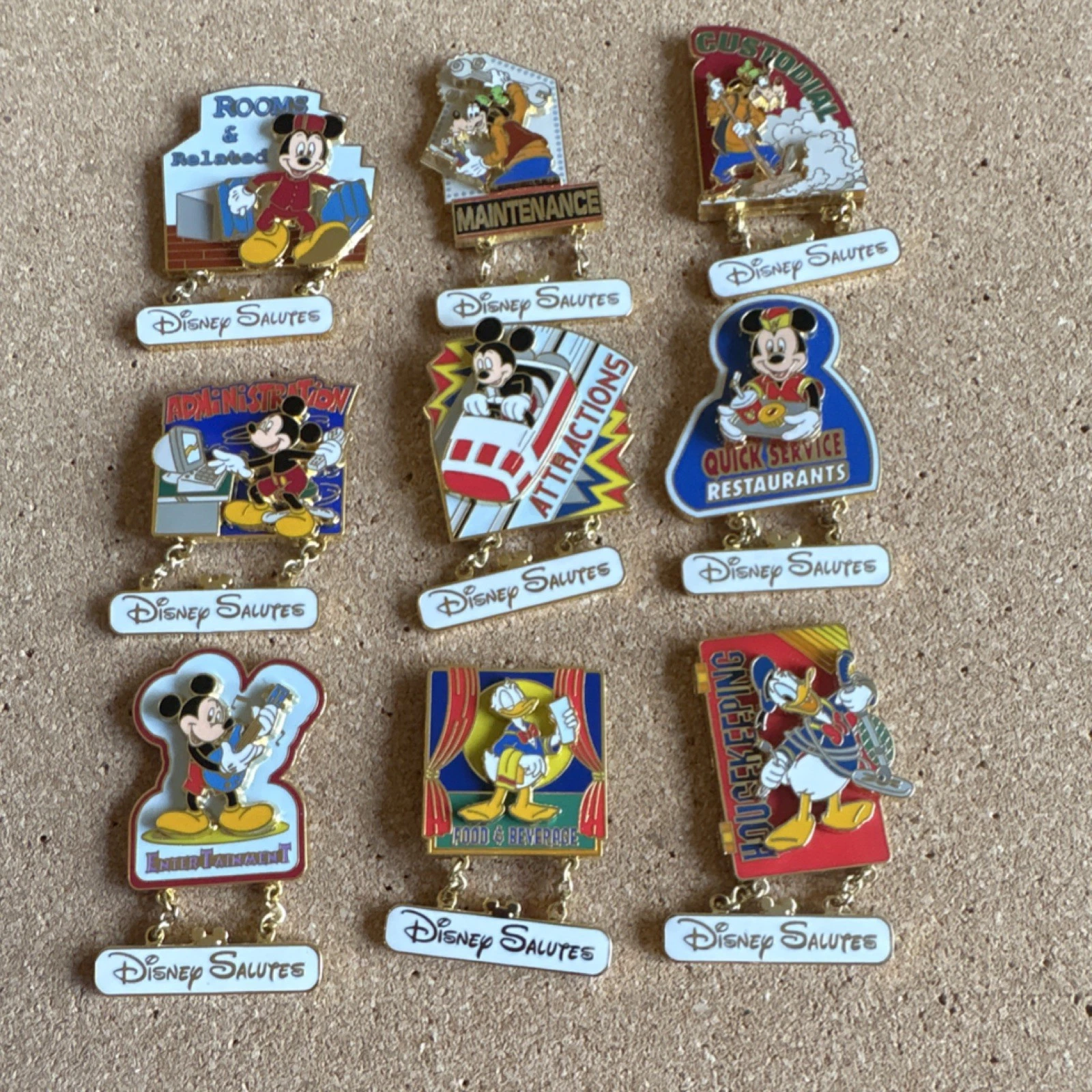 Disney Salutes Dangle Pin Set - Mickey Mouse & Donald Duck