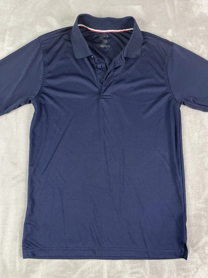 French Toast Navy Blue Boys Collared Short sleeve Polo Size 14/16 - Image 2 of 4