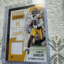DIONTAE JOHNSON 2020 PANINI PRESTIGE WHITE RELIC LEAGUE LEADERS STEELERS!