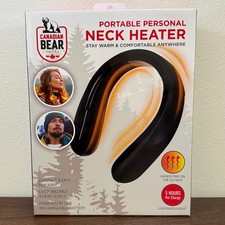 Canadian Bear Portable Neck Heater Unisex OS Black NEW Rechargeable USB 4 Levels
