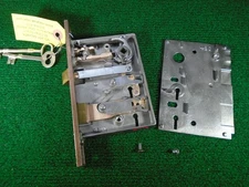 BARROWS #480 DOUBLE KEY ENTRY MORTISE LOCK w/KEY 7 1/4" FACE (41481)