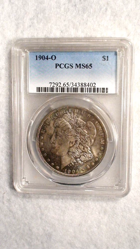 1904 O Morgan Dollar PCGS MS65 GEM UNCIRCULATED TONED $1 Coin BUY IT NOW!