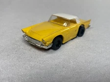TYCO 440x2 '57 Ford Thunderbird Yellow w/White Roof Slot Car